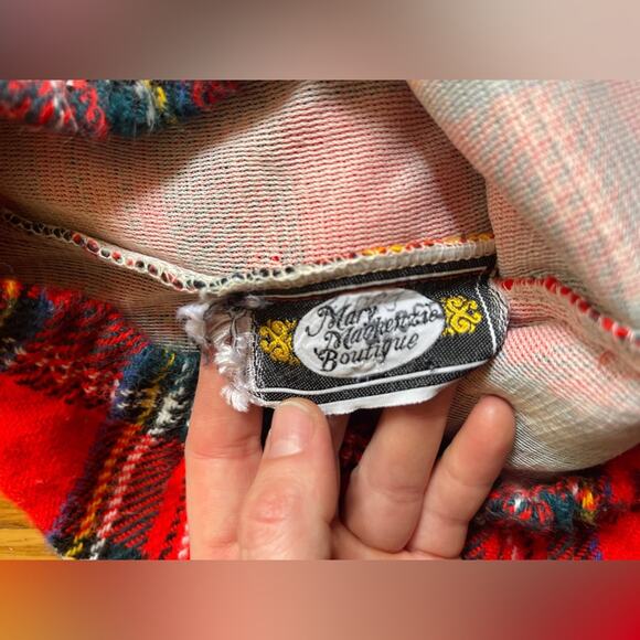 Late 60s 70s Vintage Red Plaid Pants - Picture 3 of 9